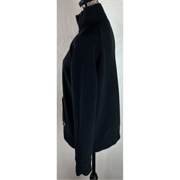 Peloton Women's Pullover 1/2 Zip Asymmetrical Black Ribbed Athleisure, Small - Picture 4 of 10